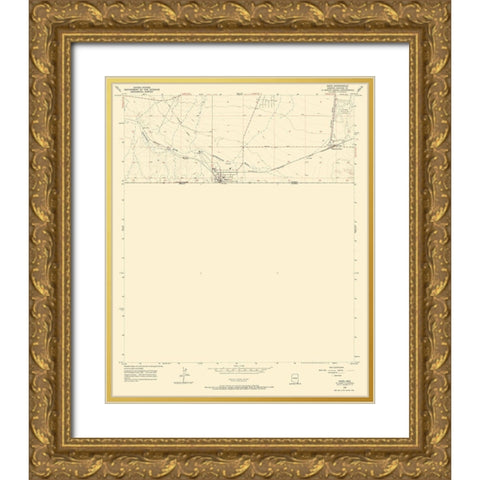 Naco Arizona Quad - USGS 1958 Gold Ornate Wood Framed Art Print with Double Matting by USGS