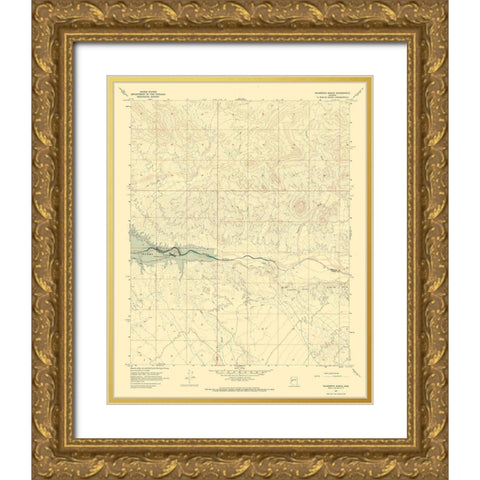 Palmerita Ranch Arizona Quad - USGS 1967 Gold Ornate Wood Framed Art Print with Double Matting by USGS