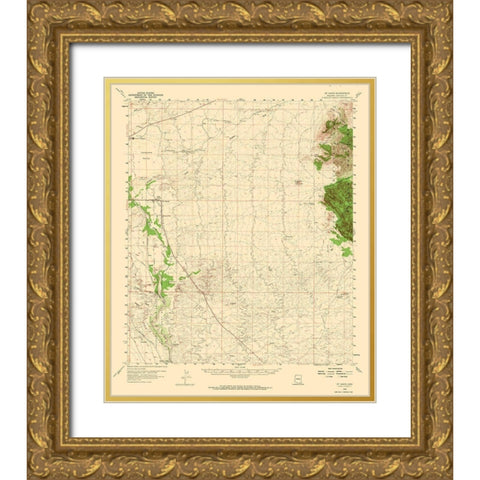 St David Arizona Quad - USGS 1958 Gold Ornate Wood Framed Art Print with Double Matting by USGS