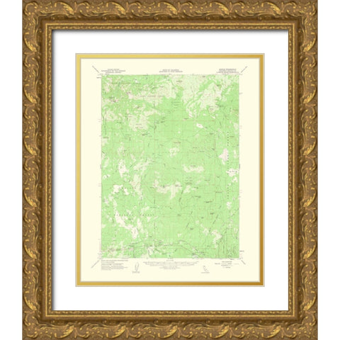 Bartle California Quad - USGS 1963 Gold Ornate Wood Framed Art Print with Double Matting by USGS