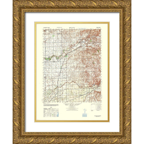 Bellota Sheet - US Army 1942 Gold Ornate Wood Framed Art Print with Double Matting by US Army