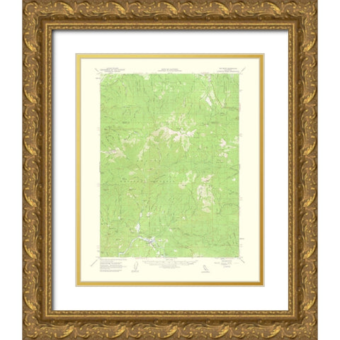 Big Bend California Quad - USGS 1963 Gold Ornate Wood Framed Art Print with Double Matting by USGS