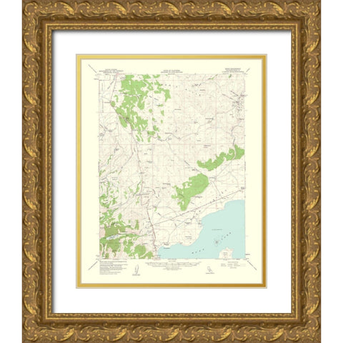 Bodie California Quad - USGS 1964 Gold Ornate Wood Framed Art Print with Double Matting by USGS