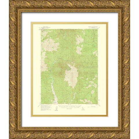 Bonanza King California Quad - USGS 1960 Gold Ornate Wood Framed Art Print with Double Matting by USGS