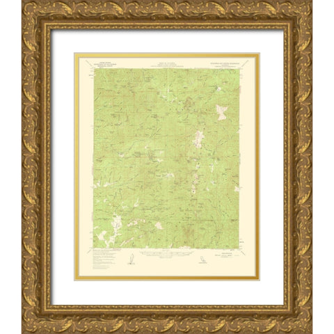 Hot Springs California Quad - USGS 1959 Gold Ornate Wood Framed Art Print with Double Matting by USGS