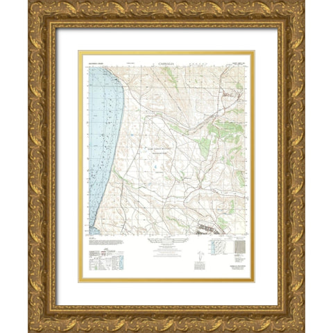 Casmalia Sheet - US Army  1947 Gold Ornate Wood Framed Art Print with Double Matting by US Army