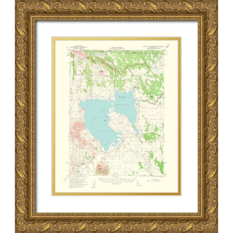 Clear Lake California Quad - USGS 1964 Gold Ornate Wood Framed Art Print with Double Matting by USGS