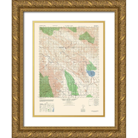 Clark Lake Sheet - US Army 1942 Gold Ornate Wood Framed Art Print with Double Matting by US Army