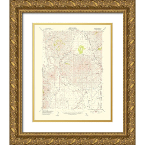 Karlo California Quad - USGS 1955 Gold Ornate Wood Framed Art Print with Double Matting by USGS