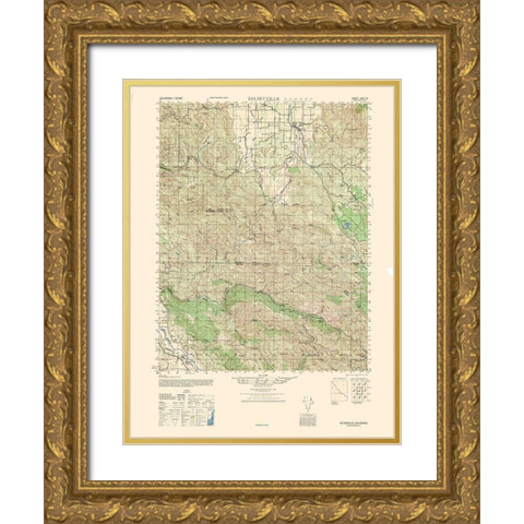 Kelseyville Sheet - US Army 1944 Gold Ornate Wood Framed Art Print with Double Matting by US Army