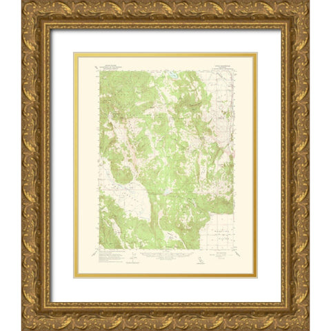 Likely California Quad - USGS 1964 Gold Ornate Wood Framed Art Print with Double Matting by USGS