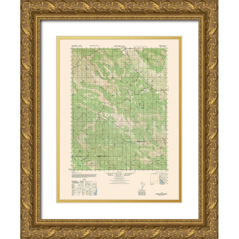 Ornbaun Sheet - US Army 1944 Gold Ornate Wood Framed Art Print with Double Matting by US Army