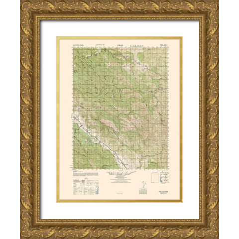 Orrs Sheet - US Army 1944 Gold Ornate Wood Framed Art Print with Double Matting by US Army