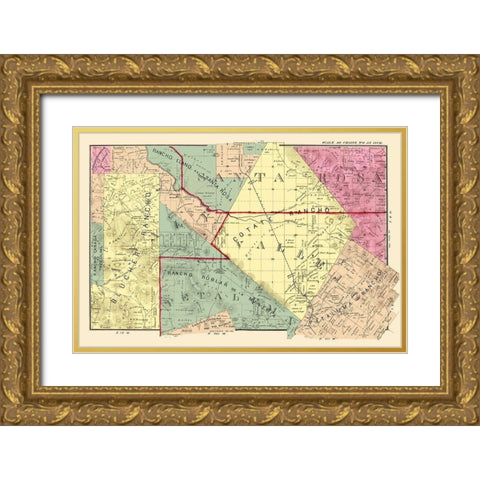 Sonoma South Central California Landowner Gold Ornate Wood Framed Art Print with Double Matting by Thompson