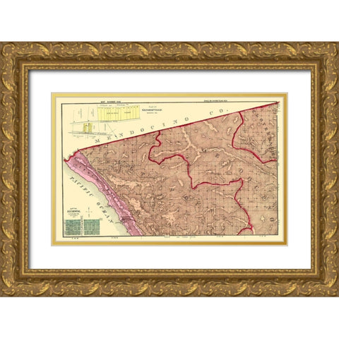 Sonoma  Northwest California Landowner Gold Ornate Wood Framed Art Print with Double Matting by Thompson