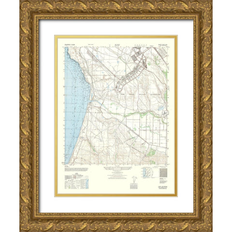 Surf Sheet - US Army 1947 Gold Ornate Wood Framed Art Print with Double Matting by US Army