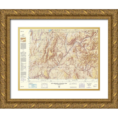 Bryce Canyon Utah New Mexico Colorado Sheet Gold Ornate Wood Framed Art Print with Double Matting by USAF