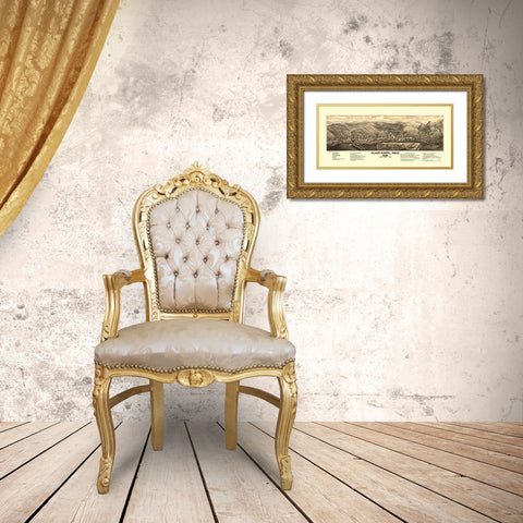 Black Hawk Colorado - Stoner 1882 Gold Ornate Wood Framed Art Print with Double Matting by Stoner