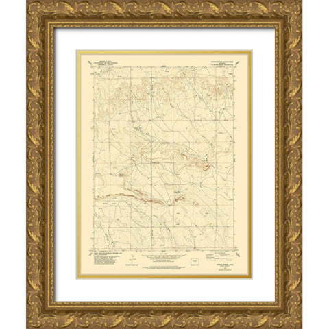 Dipper Spring Colorado Quad - USGS 1977 Gold Ornate Wood Framed Art Print with Double Matting by USGS