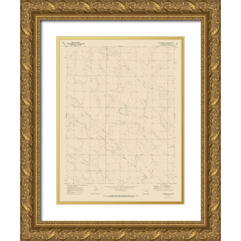 South East Matheson Colorado Quad - USGS 1970 Gold Ornate Wood Framed Art Print with Double Matting by USGS