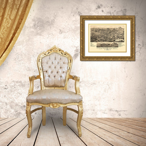 Trinidad Colorado - Stoner 1882 Gold Ornate Wood Framed Art Print with Double Matting by Stoner
