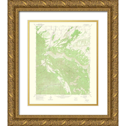 Wetmore Colorado Quad - USGS 1965 Gold Ornate Wood Framed Art Print with Double Matting by USGS
