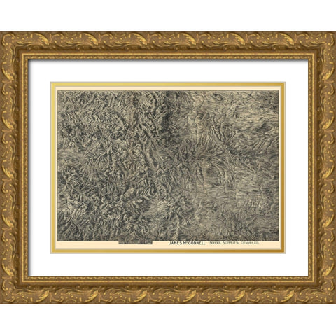 Colorado Colorado Sheet - McConnell 1894 Gold Ornate Wood Framed Art Print with Double Matting by McConnell