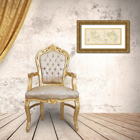 Spotsylvania Wilderness Battlefields Gold Ornate Wood Framed Art Print with Double Matting by Unknown