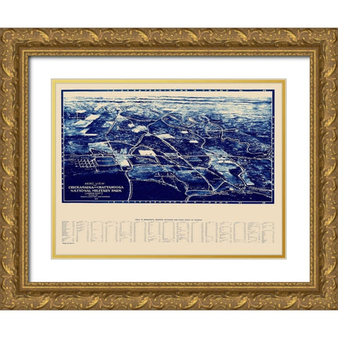 Chickamauga Chattanooga National Military Park Gold Ornate Wood Framed Art Print with Double Matting by Shutting