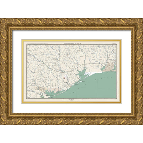 East Texas Theatre of War - Lamont 1894 Gold Ornate Wood Framed Art Print with Double Matting by Lamont