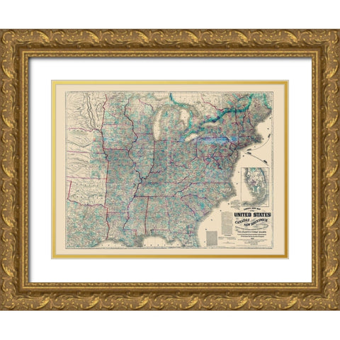 Canada New Brunswick  Atlantic Gulf Coasts Gold Ornate Wood Framed Art Print with Double Matting by Lloyd
