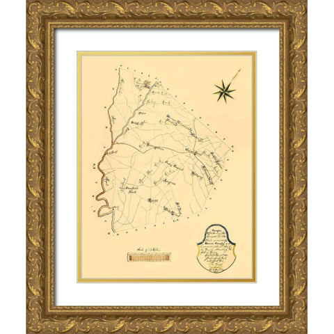 Greene Georgia - Green 1868 Gold Ornate Wood Framed Art Print with Double Matting by Green