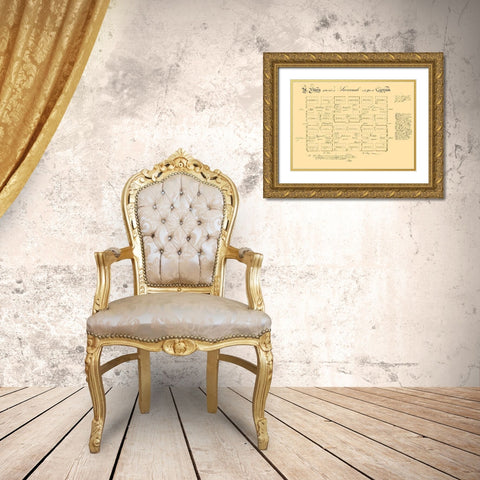 Savannah Georgia - Carson 1761  Gold Ornate Wood Framed Art Print with Double Matting by Carson