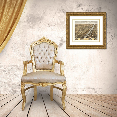 Geneva Illinois - Ruger 1869 Gold Ornate Wood Framed Art Print with Double Matting by Ruger