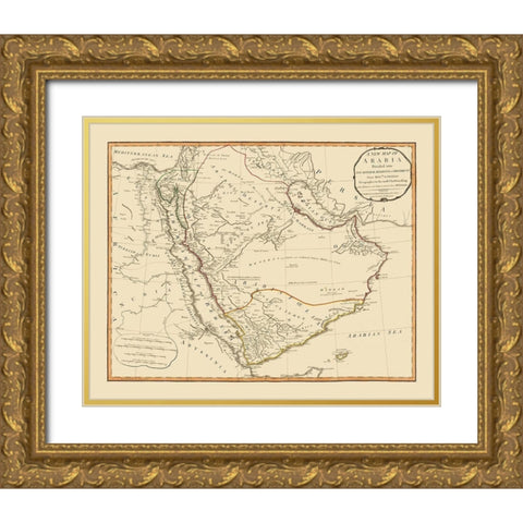 Arabia - Laurie 1794 Gold Ornate Wood Framed Art Print with Double Matting by Laurie
