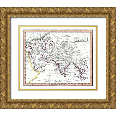 Ancient Asia - Fenner 1830 Gold Ornate Wood Framed Art Print with Double Matting by Fenner