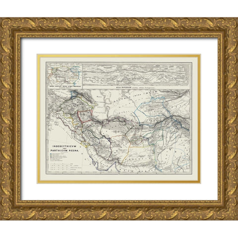 Asia Superior - Spruner 1865 Gold Ornate Wood Framed Art Print with Double Matting by Spruner