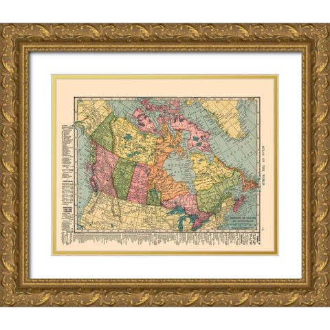 Newfoundland Canada - Hammond 1910 Gold Ornate Wood Framed Art Print with Double Matting by Hammond