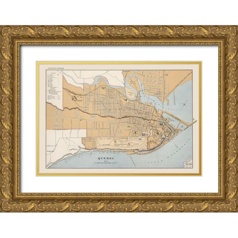 Quebec Canada - Chalifour 1915 Gold Ornate Wood Framed Art Print with Double Matting by Chalifour