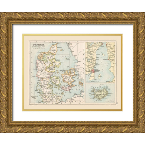 Schleswig Holstein Germany Denmark Gold Ornate Wood Framed Art Print with Double Matting by Bartholomew