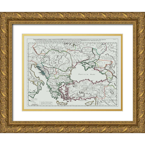 Eastern Empires France Italy North Macedonia Gold Ornate Wood Framed Art Print with Double Matting by De L''isle