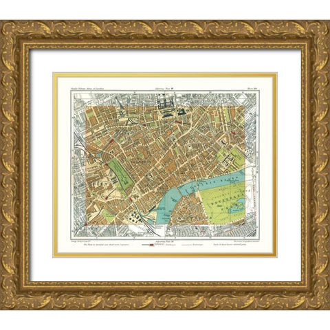 Chelsea London England - Philip 1904 Gold Ornate Wood Framed Art Print with Double Matting by Philip