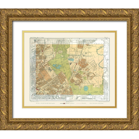 Old Great Britain Wanstead London England Gold Ornate Wood Framed Art Print with Double Matting by Philip