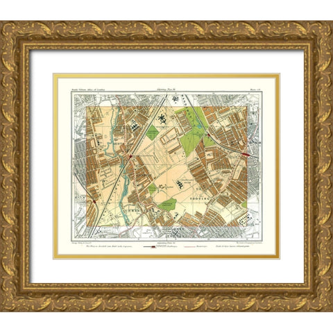 Wandsworth Common London England - Philip 1904 Gold Ornate Wood Framed Art Print with Double Matting by Philip
