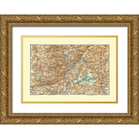 Europe Pizzo Bernina Switzerland Italy Gold Ornate Wood Framed Art Print with Double Matting by Guida D''Italia