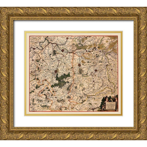 Benelux Flemish Brabant Province Belgium Gold Ornate Wood Framed Art Print with Double Matting by De Wit
