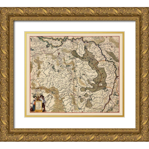 Benelux Flemish Brabant Flanders Belgium Gold Ornate Wood Framed Art Print with Double Matting by De Wit