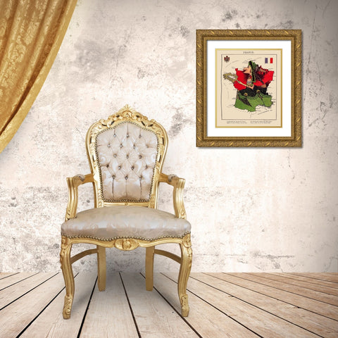 France - Lancaster 1869 Gold Ornate Wood Framed Art Print with Double Matting by Lancaster