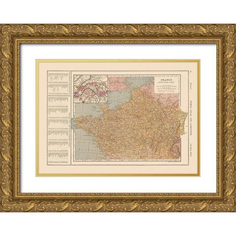 Northern France - Reynold 1921 Gold Ornate Wood Framed Art Print with Double Matting by Reynold