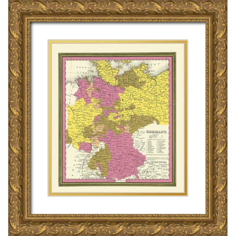 Germany - Tanner 1836 Gold Ornate Wood Framed Art Print with Double Matting by Tanner